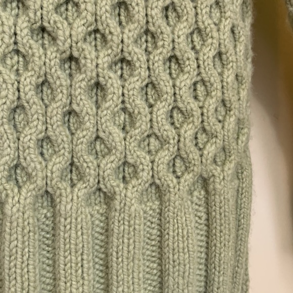 Millar Ireland Green Thick Knit Wool Cashmere Long Button Down Cardigan Jacket M - Picture 11 of 17